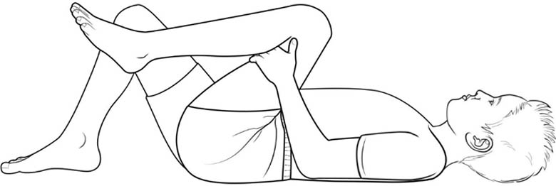 Single knee-to-chest stretch