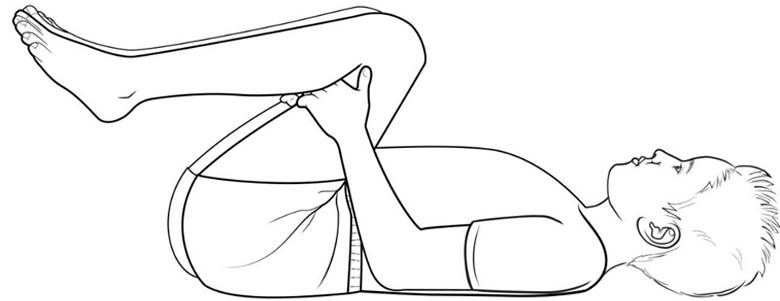 Double knee-to-chest stretch
