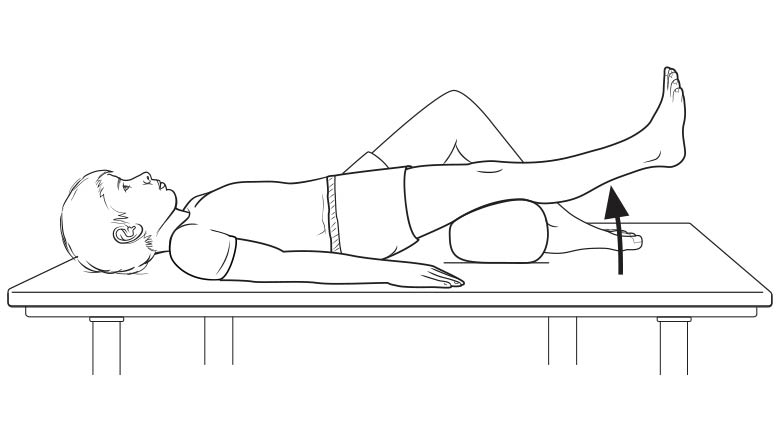 Knee extension on a bolster