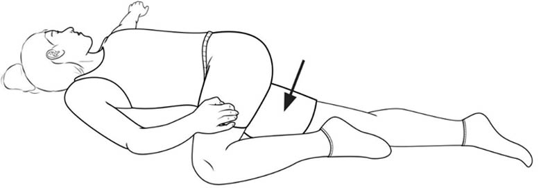Lower back stretch (lumbar rotation)