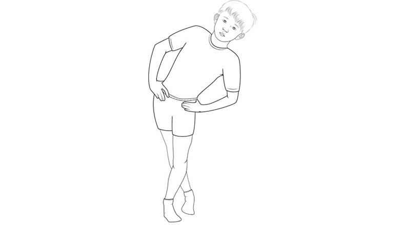 Side hip stretch (hip tensor)