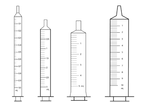 A line-up of measuring cylinders

AI-generated content may be incorrect.